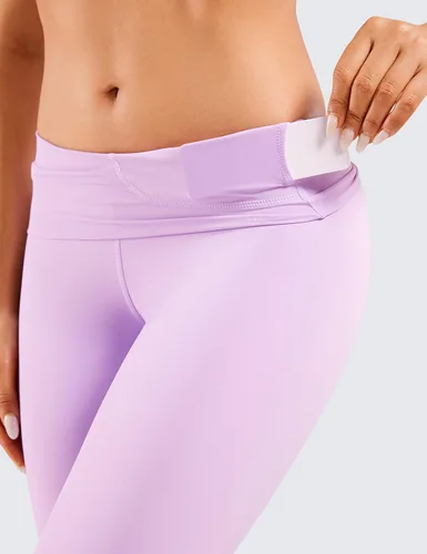 Vista 4 de CRZ YOGA Leggings de yoga 78 para mujer, sensación de desnudo, pantalones ajustados de cintura alta de 25 pulgadas
