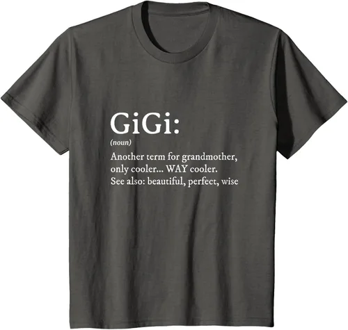 Vista 47 de Gigi Definition - Camiseta de regalo para abuela, cumpleaños y abuela, Negro