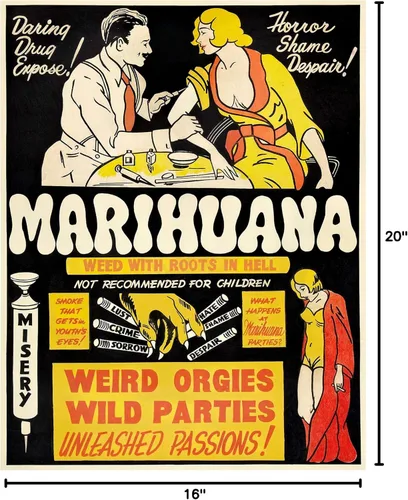 Vista 8 de Marihuana - Gran decoración y regalo para los amantes de la marihuana, maleza, maceta, 420 y cannabis por menos de 35 $ (lienzo, 16.0 x 20.0 in)