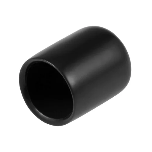 Vista 47 de uxcell 80 tapas de goma de 0.551 in de vinilo de identificación redonda tapa tapa de rosca de tornillo protectores negro