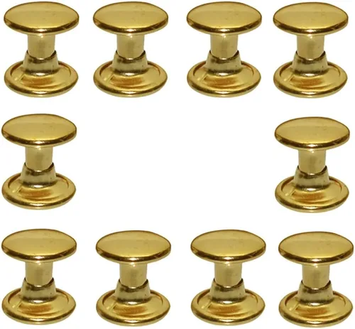 Vista 13 de 300 juegos de remaches de cuero, remaches de doble tapa, tachuelas tubulares de metal, reparaciones, decoración, accesorios de manualidades