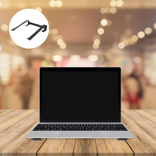 Vista 5 de Portable Folding Laptop Stand, Black Aluminium Alloy Holder for Desk