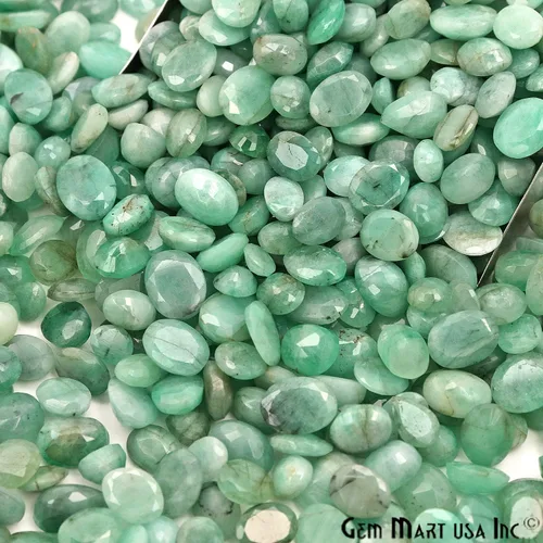 Vista 6 de Piedras sueltas esmeralda, piedras preciosas sueltas, piedras facetadas, piedras preciosas, piedras de ajuste de joyería, piedra natal, 0.236x0.354
