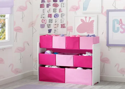 Vista 6 de Delta Children Design & Store - Organizador de almacenamiento de juguetes de 6 contenedores, Disney Princess y organizador de juguetes de lujo