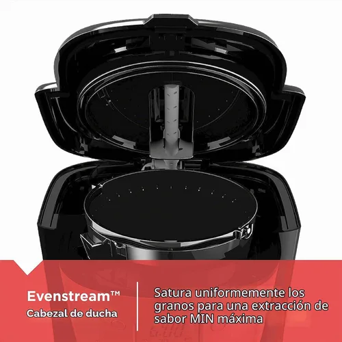 Vista 3 de Black+Decker Cafetera térmica, 12 tazas, programable, controles digitales, negro y plateado, CM2036SC