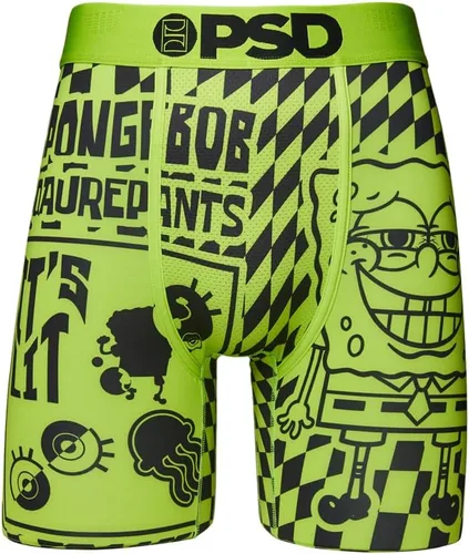 Vista 2 de PSD Calzoncillos tipo bóxer para hombre Bob Esponja, paquete de ropa interior de longitud estándar y individual, calzoncillos tipo bóxer