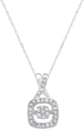 Vista 9 de MAX + STONE Collar con colgante de diamantes bailarines para mujer Colgante de plata de ley con cadena de 18 pulgadas Joyería con diamantes