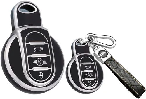 Vista 7 de SANRILY Sliver-edge - Funda para llavero Mini Cooper Countryman S ONE JCW F54 F55 F56 F57 F60 Clubman, accesorios para llaves sin llave con llavero