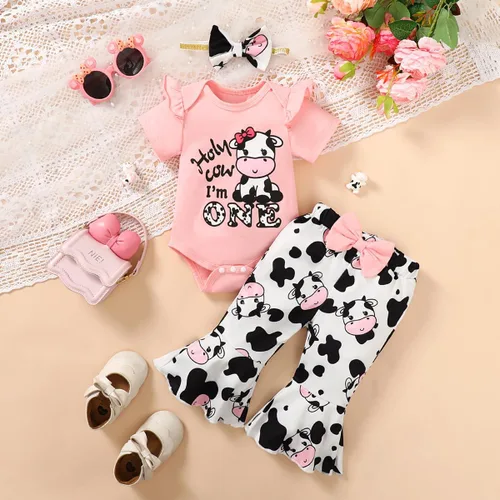 Vista 16 de Traje de primer cumpleaños para niña - Holy Cow I'm One