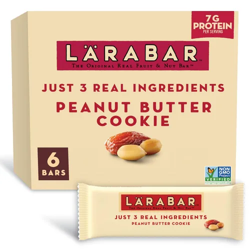 Vista 8 de Larabar - Galleta de mantequilla de maní, barras veganas de frutas y nueces sin gluten, 12