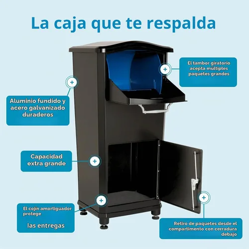 Vista 5 de Architectural Mailboxes 6900B Elephantrunk Caja de Entrega de Paquetes Negra
