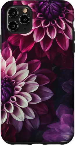 Vista 13 de Dahlia Flower Floral Nature Garden Pink Purple Maroon Design Case for iPhone 17