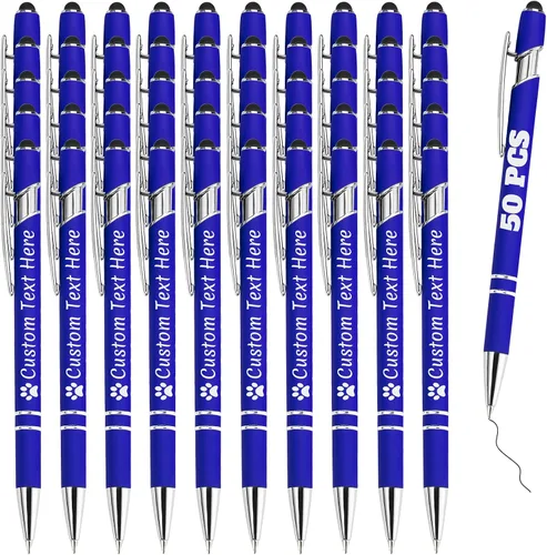 Vista 51 de Bolígrafos personalizados a granel 10 con nombre, grabados con punta de lápiz, bolígrafos de bola personalizados de escritura suave, regalos