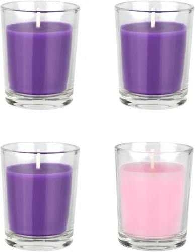 Vista 25 de Mega Candles Juego de 4 piezas de velas de Adviento de Navidad sin perfume, vertidas a mano de cera premium con parte superior en forma de campana