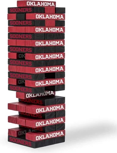 Vista 24 de Wild Sports NCAA Pro Football Tabletop Stackers Block Game for College Football Fan, Dorm Game, Tailgate