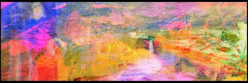 Vista 3 de lamppix 1447 Weeping Willows at Sunset 3D lámpara mural calcomanía resistente a la rotura, fácil de limpiar.