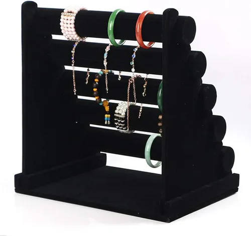 Vista 2 de ChezMax Soporte de joyería extraíble de 5 niveles para pulsera, collar y soporte de reloj