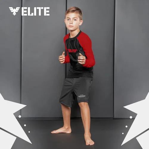 Vista 7 de Elite Sports Protectores de erupción para niños y niñas, compresión de manga completa BJJ para niños y jóvenes