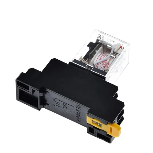 Vista 7 de 12V 24V DC 110V 220V AC Coil Power Relay LY2NJ 8 Pin HH62P JQX-13F with Socket Base(AC110V)