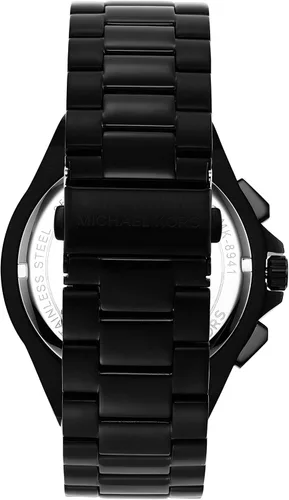 Vista 8 de Michael Kors Lennox - Reloj cronógrafo de acero inoxidable para hombre con correa de acero o silicona