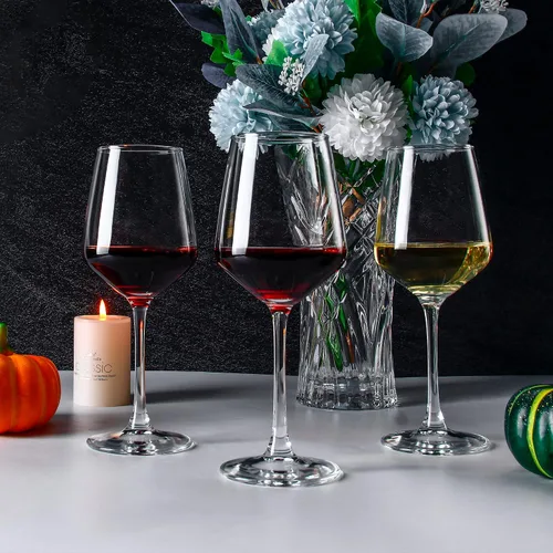 Vista 6 de Juego de 6 copas de vino, 12 onzas, duraderas, para bodas, fiestas, lavavajillas