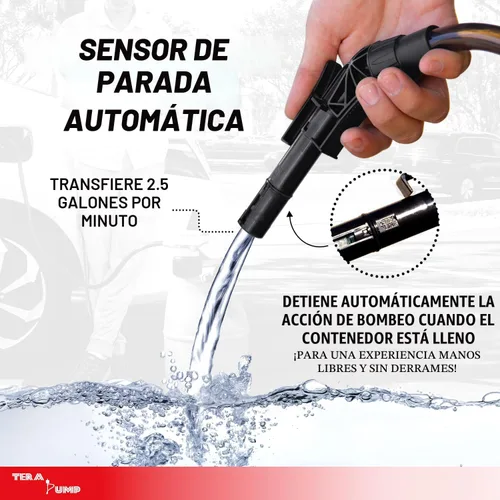 Vista 2 de TERA PUMP TRFA01-XL Bomba de transferencia de combustible con batería de 2ª