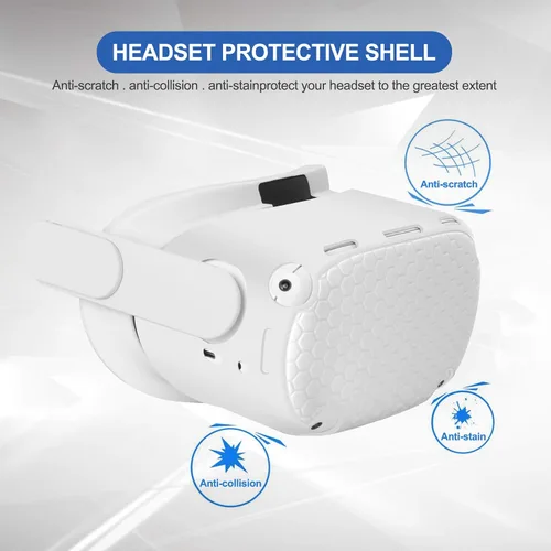 Vista 7 de MASiKEN Accesorios 6 en 1 para Oculus Quest 2 kits de repuesto de correa para la cabeza carcasa de realidad virtual cubierta de controladores