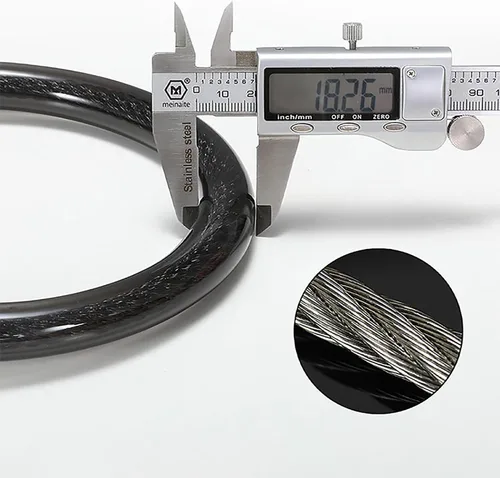 Vista 8 de CUIWEI Cable de bloqueo de bicicleta, resistente antirrobo, cadena de bloqueo de bicicleta, cable de bloqueo de código portátil, candados