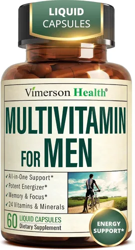 Vista 12 de Suplemento multivitamínico multimineral diario para hombres - Vitaminas A, C, E, D, B1, B2, B3, B5, B6, B12. Magnesio, biotina, espirulina, zinc.