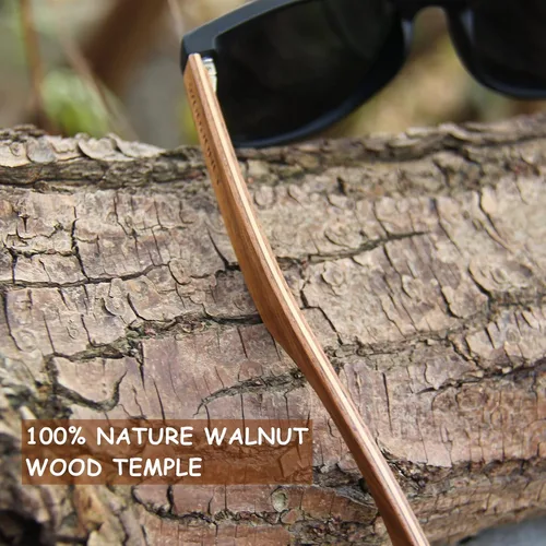 Vista 4 de Gafas de sol polarizadas clásicas de madera, regalos únicos para hombres, regalo práctico para marido, novio, padre