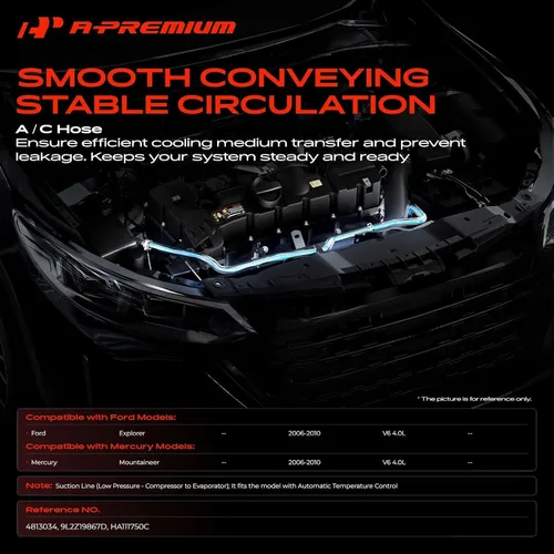 Vista 2 de A-Premium Conjunto de manguera de succión A/C compatible con Ford y Mercury