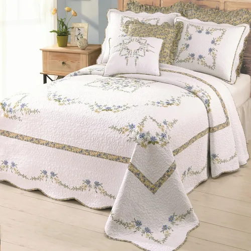 Vista 5 de Modern Heirloom Collection Heather colcha rellena de algodón, gemelo