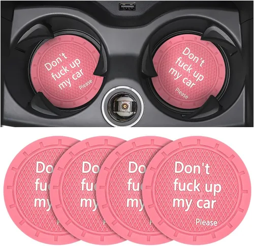 Vista 14 de 8sanlione Paquete de 2 posavasos para portavasos de automóvil, 2.75 pulgadas, antideslizante, con inserto de PVC, antiarañazos, para mujeres