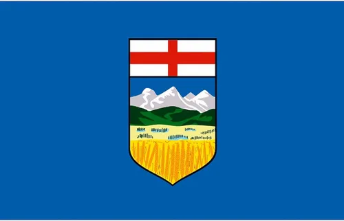Vista 2 de CafePress Adhesivo rectangular con bandera de Canadá de Alberta para parachoques