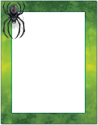 Vista 9 de Image Shop Creepy Web Halloween Papel para impresora láser y de inyección de tinta con membrete (25 unidades), negro, blanco, amarillo