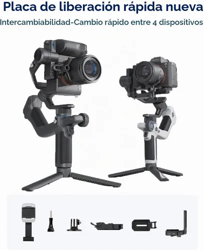 Vista 5 de FeiyuTech SCORP Mini 2 Combo Gimbal para cámara con seguimiento de IA Blanco