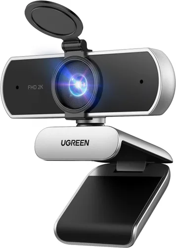 Vista 10 de UGREEN Cámara web 2K para PC Ultra HD 1080P Cámara web con micrófono, cámara de PC con cubierta de privacidad, cámara web USB para transmisión