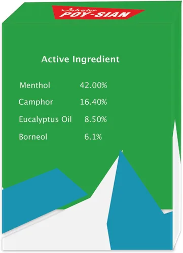Vista 3 de POY-SIAN Mark II - Inhalador nasal de aromaterapia mentol, remedio natural a base de hierbas con aceites esenciales refrescantes Poysian
