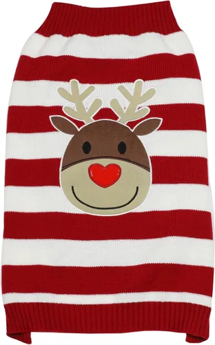 Vista 4 de HAPEE Suéteres Navideños para Perros Grandes, Ropa de Santa Navideña para Perros (P03-Christmas Elk, Large)