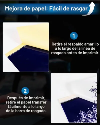 Vista 3 de Phomemo 35 hojas de papel para plantillas de tatuaje, papel de transferencia para tatuar, compatible con Itari M08F, TP81, TP83, A886, A887