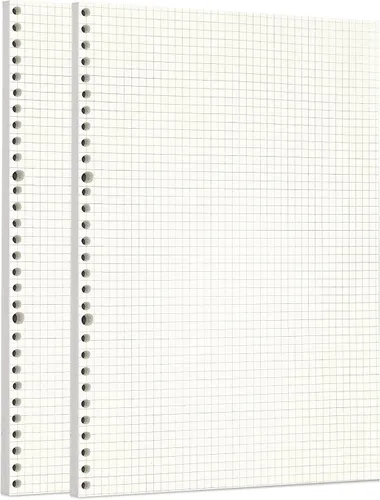 Vista 49 de Zelten 1 paquete A5 de 80 hojas/160 páginas 4 en 1 rayado cuadrado punteado en blanco hojas sueltas perforadas papel de repuesto de papel