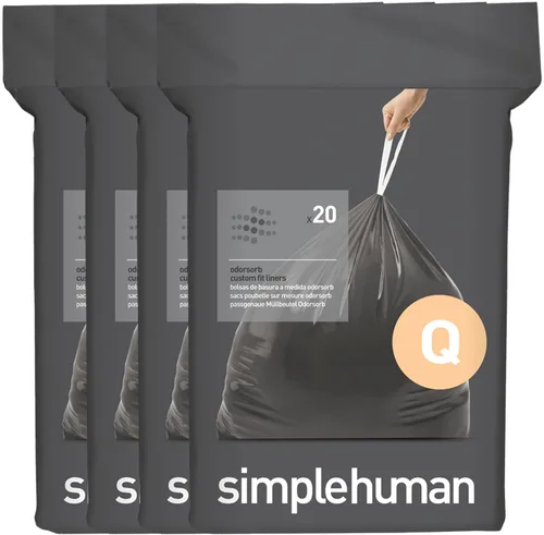 Vista 38 de simplehuman Forro para bote de basura de ajuste personalizado, 45 litros/12 galones, 20 unidades (paquete de 2)