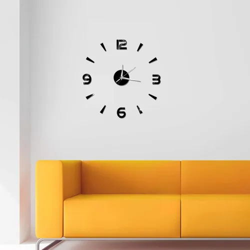 Vista 4 de HERCHR Reloj 3D, reloj de pared de bricolaje, reloj de pared grande y moderno, sin marco, calcomanías de pared, decoración de reloj, kit de reloj