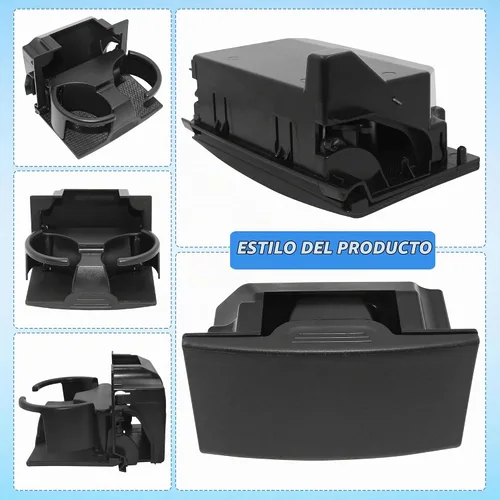 Vista 6 de Portavasos para Pathfinder 2005-2012, Xterra 2005-2015, Frontier 2005-2019 REA Reemplazo para caja de consola central de asiento trasero