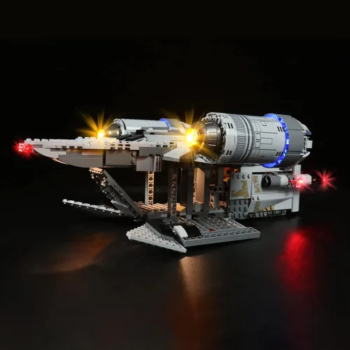 Vista 3 de Kit de iluminación LED compatible con Lego The Razor Crest 75292 Mandalorian Kit de construcción - Solo luces - Kit de luz LED de decoración sin