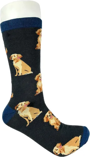Vista 4 de Everything Chic Calcetines divertidos para hombre y mujer, diseño de animal para perro, casual, divertido, divertido, para papá, feliz y divertido