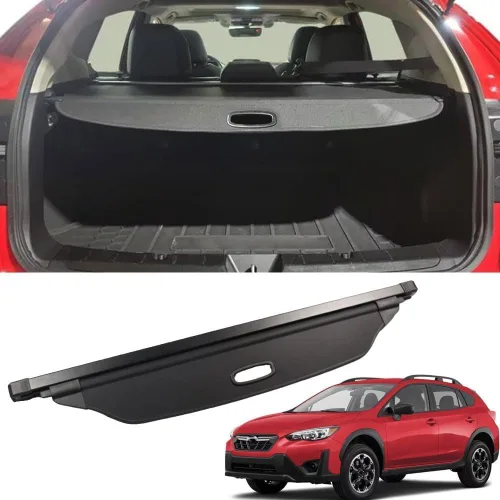 Vista 8 de Cubierta de carga retráctil para Subaru Impreza 2014-2016 y accesorios de cubierta de maletero negra Crosstrek XV 2013-2017