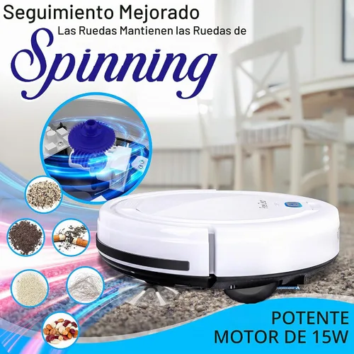 Vista 4 de SereneLife Aspiradora robótica automática inteligente, robot aspirador eléctrico delgado recargable con navegación autoprogramada, sensores