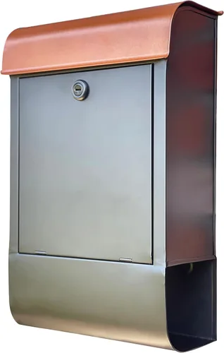 Vista 6 de NACH Buzón con bloqueo, 16 x 4.5 x 10 pulgadas, buzón negro con cerradura, soporte de pared impermeable para buzón - The Dominion Buzón con cerradura