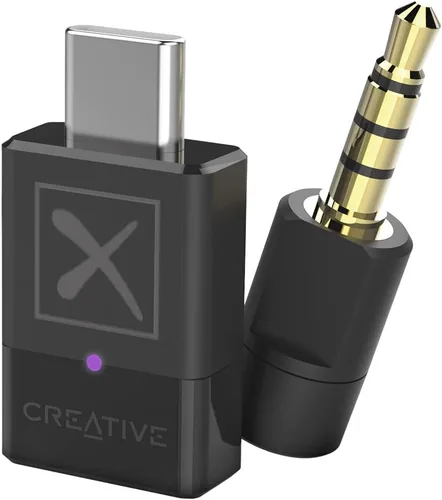 Vista 9 de Creative BT-W3X - Transmisor de audio Bluetooth 5.3 inteligente con aptX HD, audio de alta definición de 24 bits / 48 kHz, función de cambio